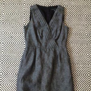 Banana Republic linen v-neck crossover dress